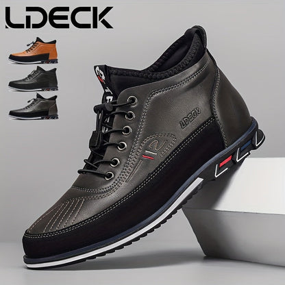 Men's Sneakers – Lace-Up for Everyday Wear – Brown / Black detail view