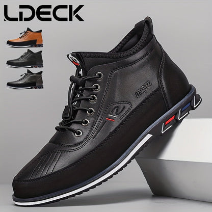 Men's Sneakers – Lace-Up for Everyday Wear – Brown / Black detail view