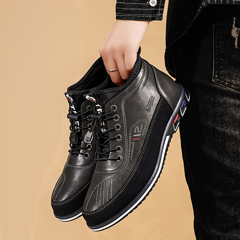 Men's Sneakers – Lace-Up for Everyday Wear – Brown / Black detail view