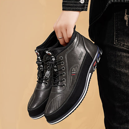Men's Sneakers – Lace-Up for Everyday Wear – Brown / Black detail view