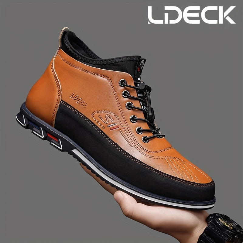 Men's Sneakers – Lace-Up for Everyday Wear – Brown / Black – Brown option – view 3