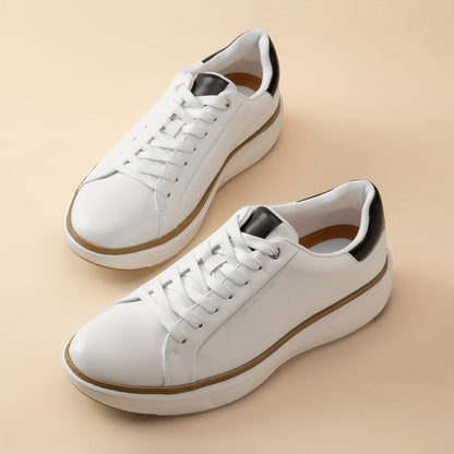 Men's Sneakers - Lace-Up for Everyday Wear – Light Brown-1 – view 2