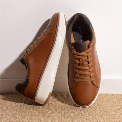 Men's Sneakers - Lace-Up for Everyday Wear – Light Brown-1 – view 6
