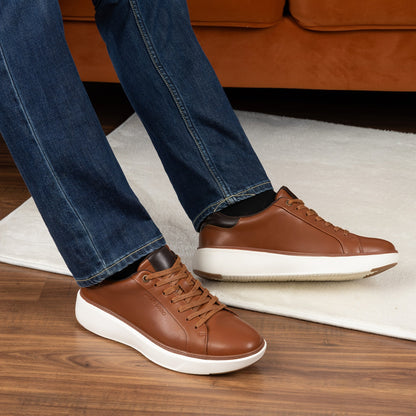 Men's Sneakers - Lace-Up for Everyday Wear – Light Brown-1 – view 7