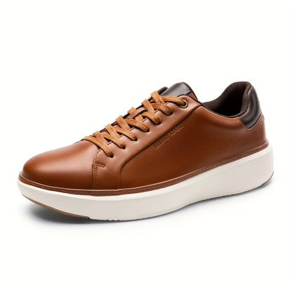 Men's Sneakers - Lace-Up for Everyday Wear – Light Brown-1 – Brown option – view 3