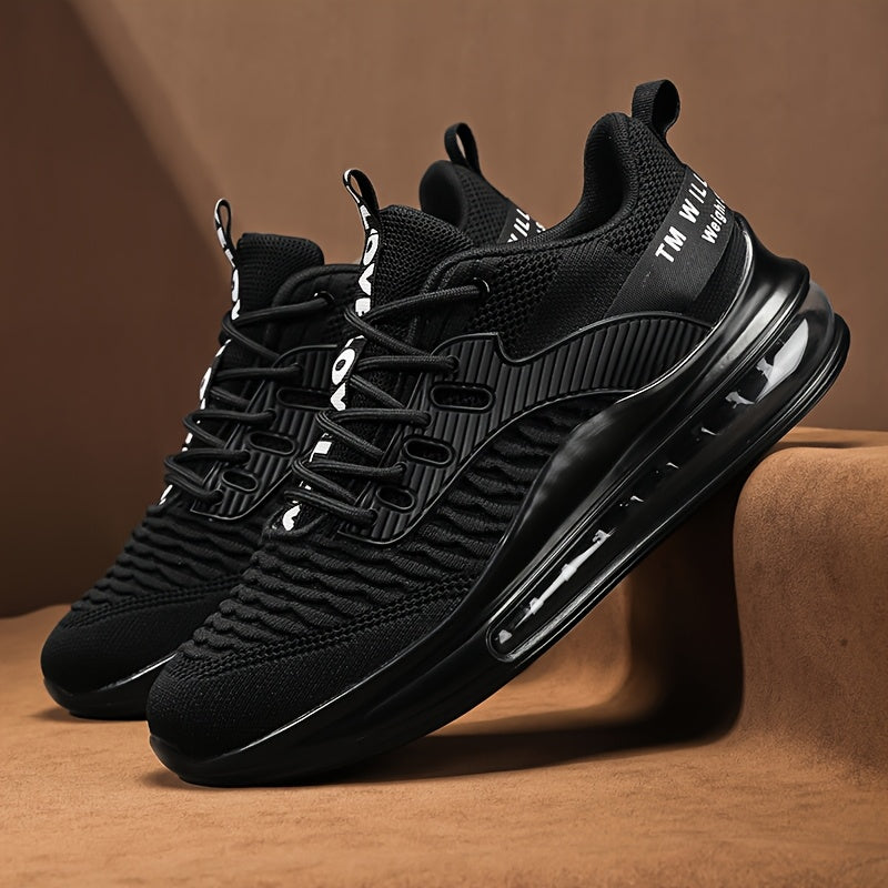 Men's Sneakers - Non-Slip Sole & Breathable Comfort – Black / White – view 3