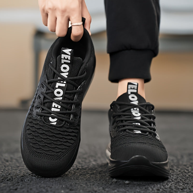 Men's Sneakers - Non-Slip Sole & Breathable Comfort – Black / White – view 8