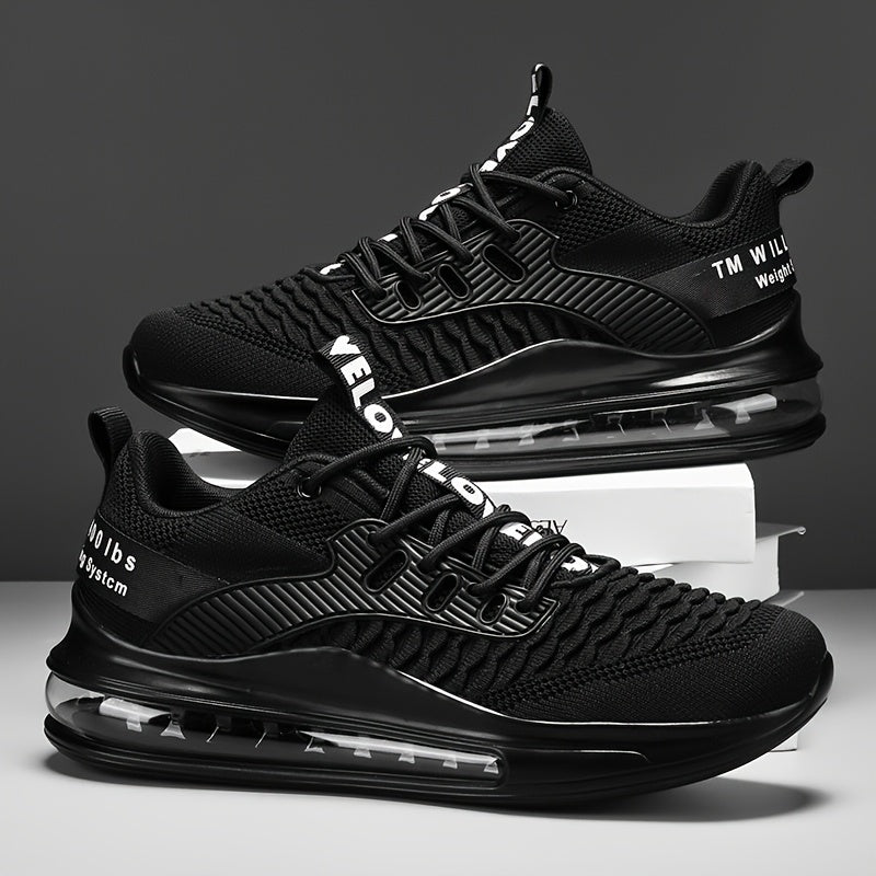 Men's Sneakers - Non-Slip Sole & Breathable Comfort – Black / White – Black option – main product image