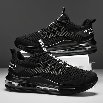 Men's Sneakers - Non-Slip Sole & Breathable Comfort – Black / White – Black option – main product image
