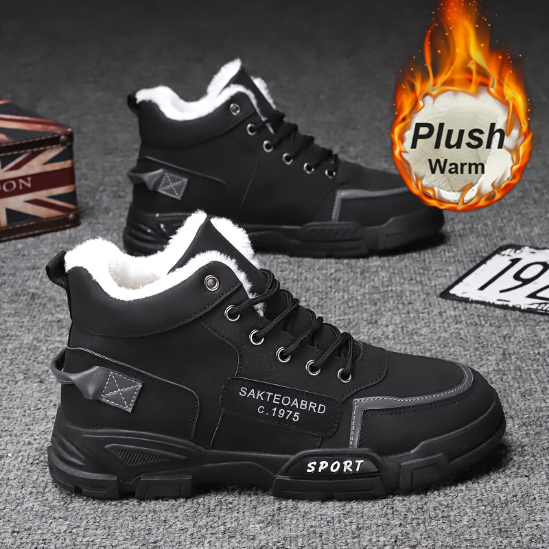 Men's Sneakers - Non-Slip Sole & Lace-Up Fit – Black option – view 3