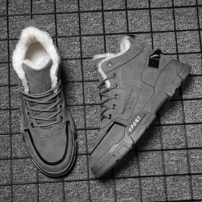 Men's Snow Boots - Non-Slip Sole & Warm Lining – Khaki Lace – view 7