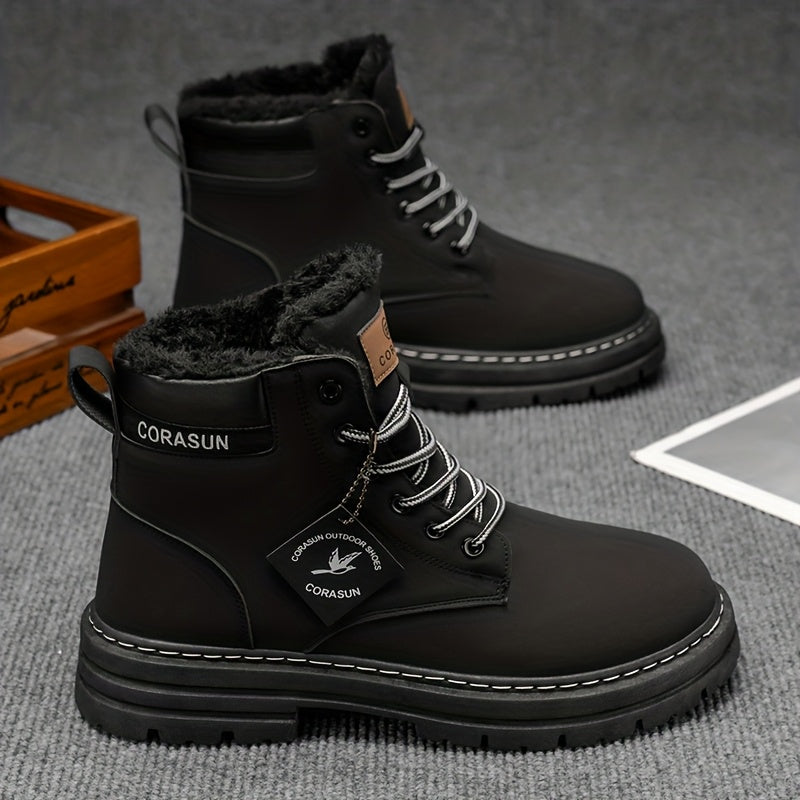 Men's Snow Boots – Non-Slip Sole Outdoor & Travel 16 – Black option – view 3