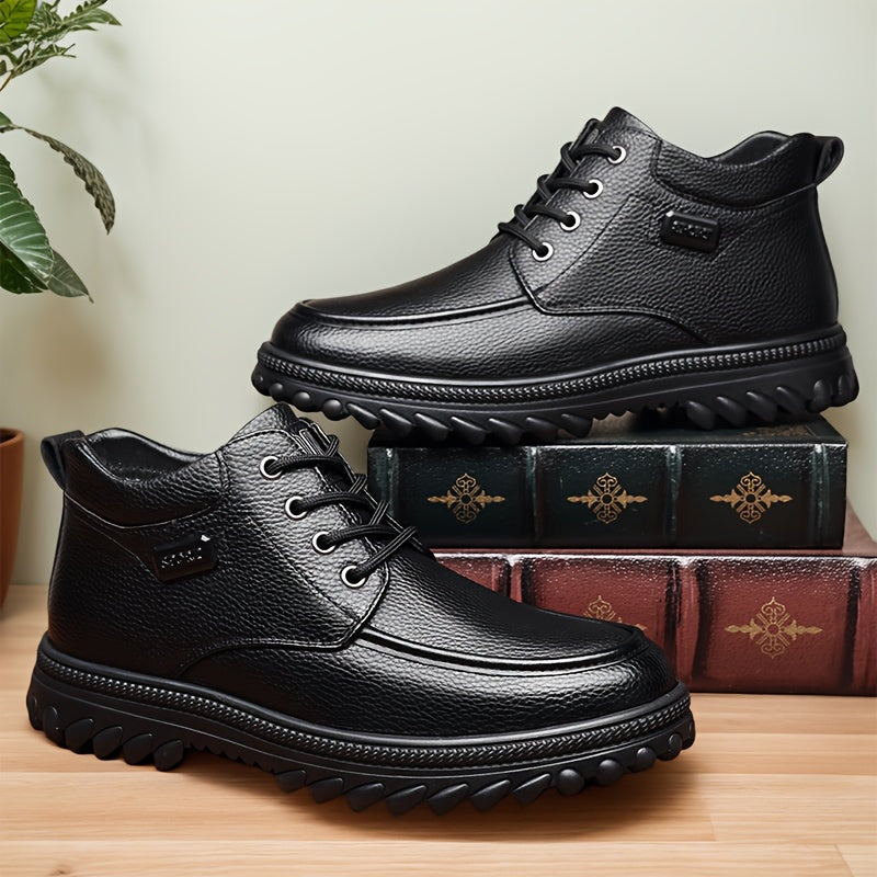Men's Snow Boots - Non-Slip Sole Plush Lined for Cold Weather – view 2