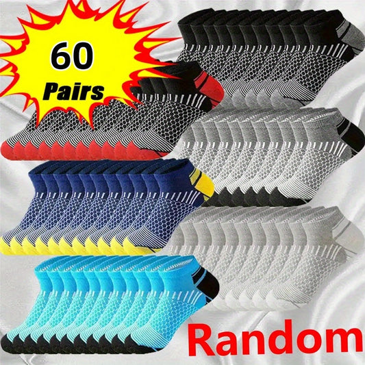 Men's Solid Ankle Socks - 60-Pair Pack – main product image