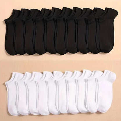 Men's Solid Color Ankle Socks - 40-Pair Pack – view 5
