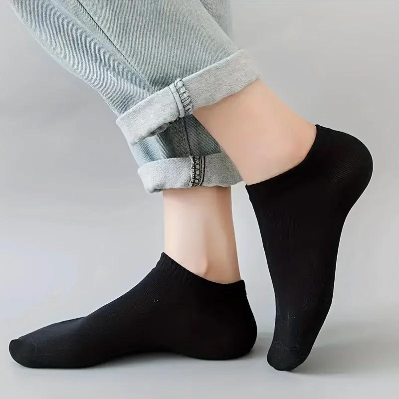 Men's Solid Color Ankle Socks - 40-Pair Pack – view 9