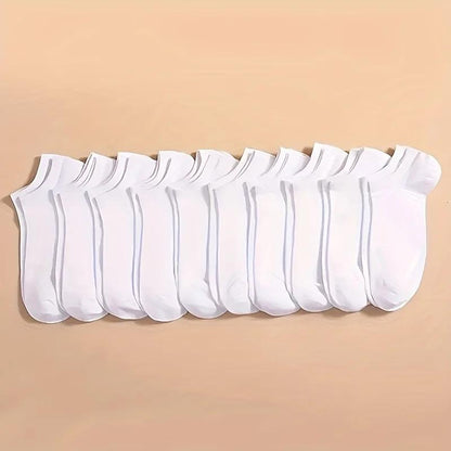 Men's Solid Color Ankle Socks - 40-Pair Pack – view 10