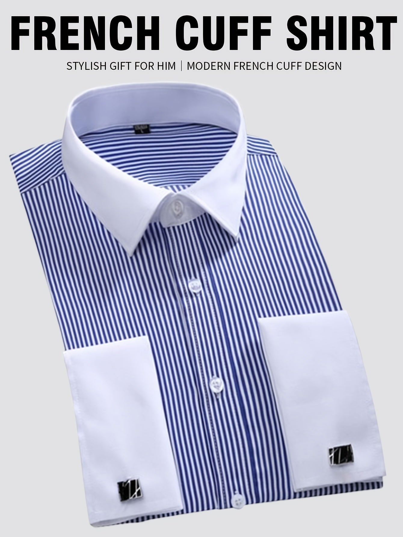 Men's Solid Color Dress Shirt - Classic Neck Short Sleeve – 7-Color Selection – view 8
