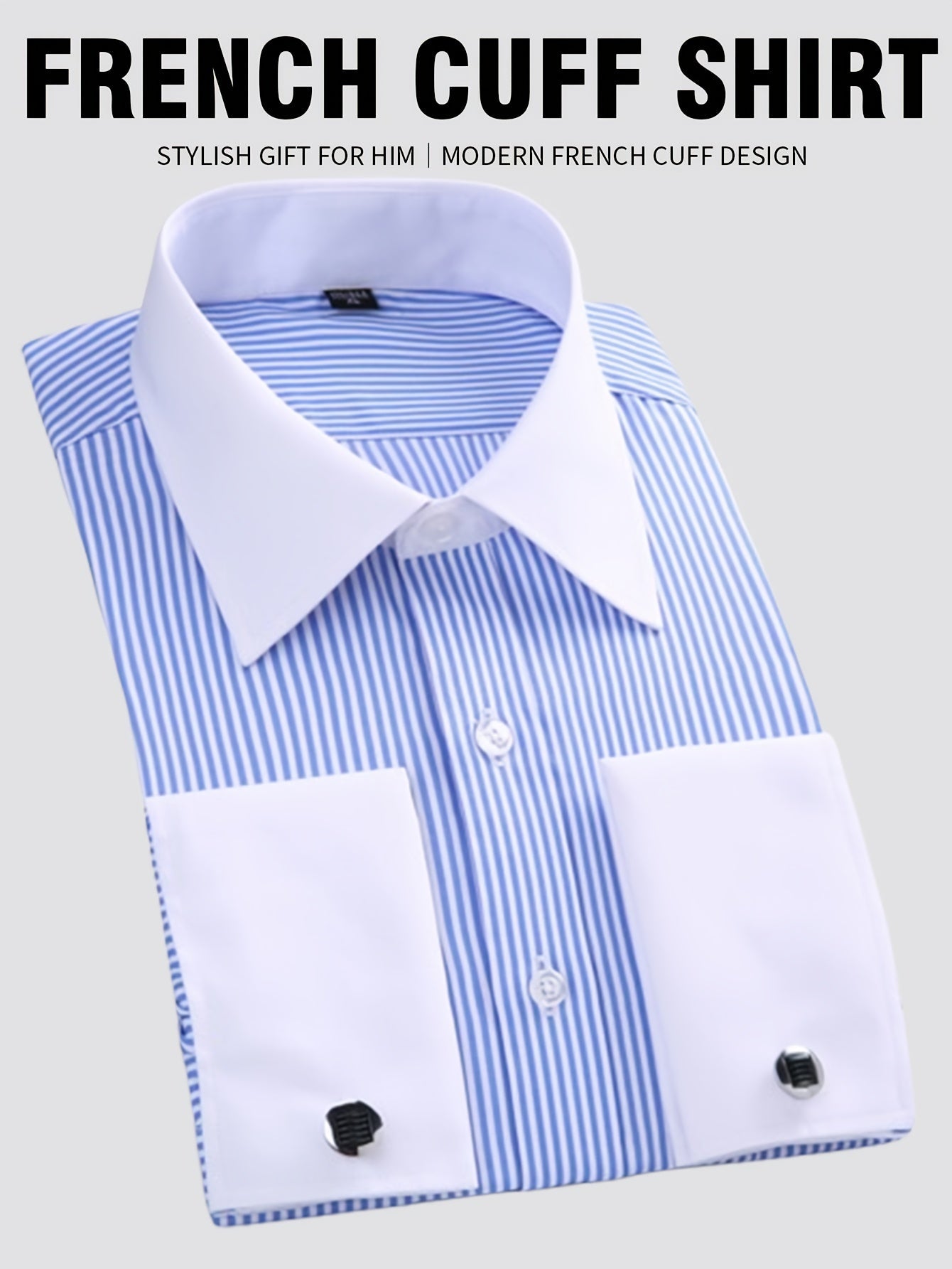 Men's Solid Color Dress Shirt - Classic Neck Short Sleeve – 7-Color Selection – view 9