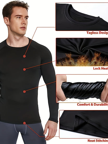 Men's Solid Color Performance Shirt - Long Sleeve – Black / Sizes S–XXL – view 5