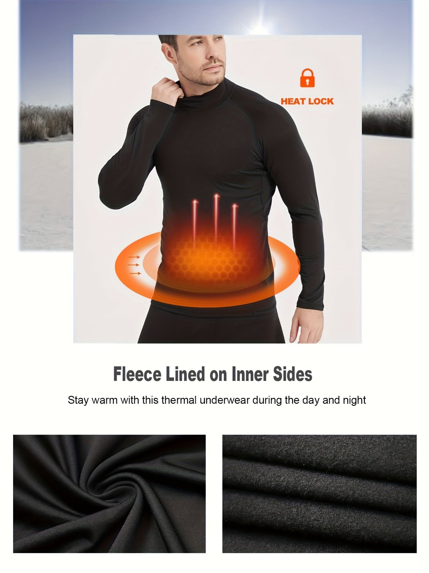 Men's Solid Color Performance Shirt - Long Sleeve – Black / Sizes S–XXL – view 8