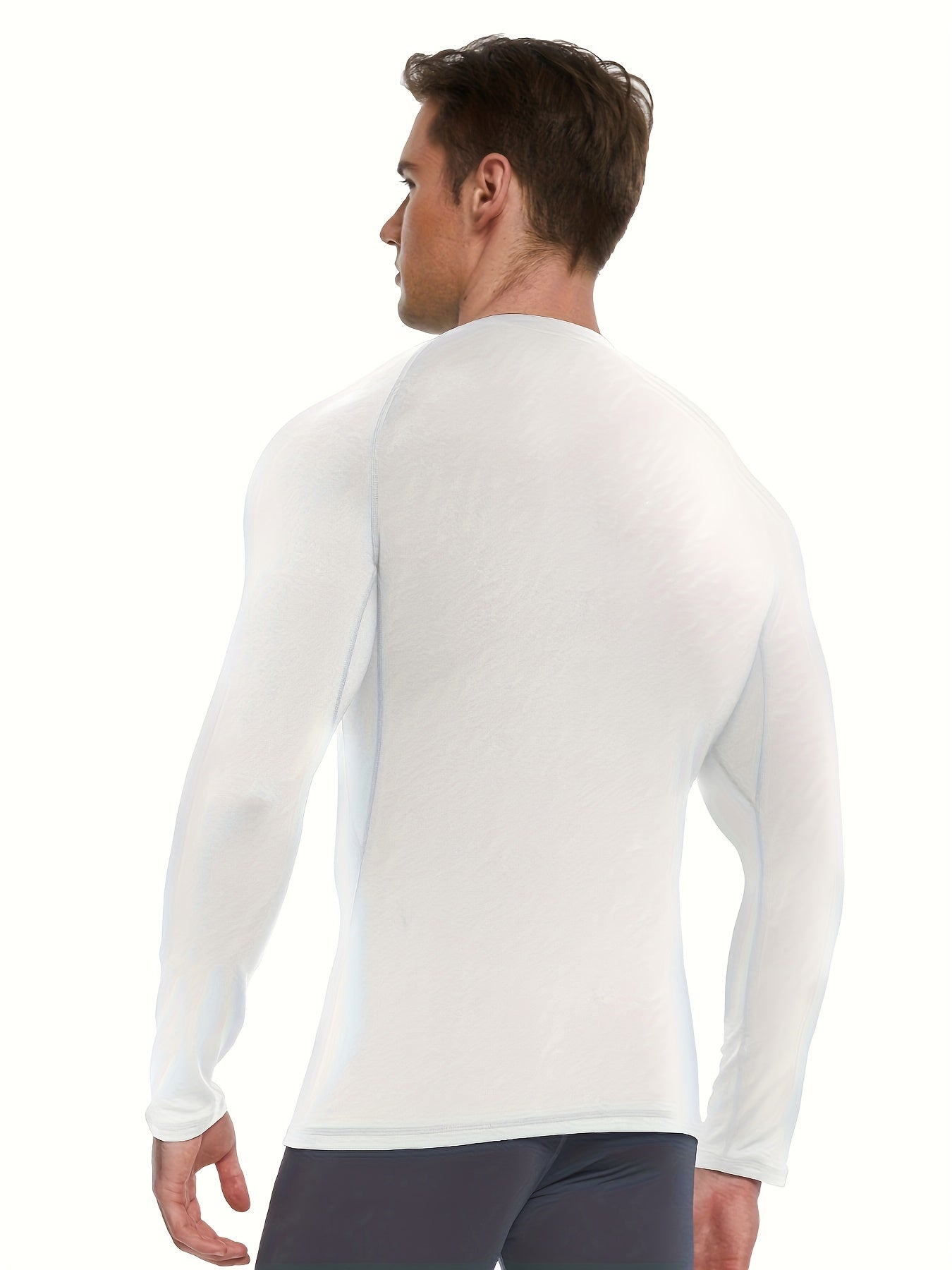 Men's Solid Color Performance Shirt - Long Sleeve – Black / Sizes S–XXL – view 14