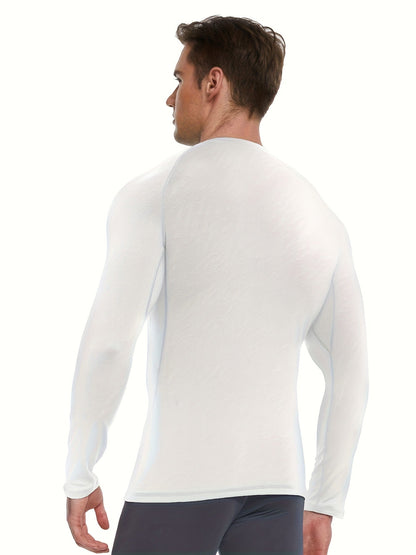 Men's Solid Color Performance Shirt - Long Sleeve – Black / Sizes S–XXL – view 14