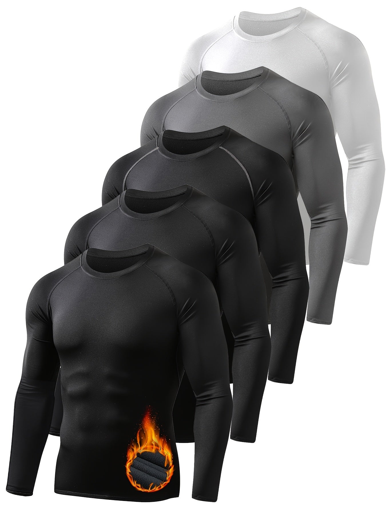 Men's Solid Color Performance Shirt - Long Sleeve – Black / Sizes S–XXL – view 21
