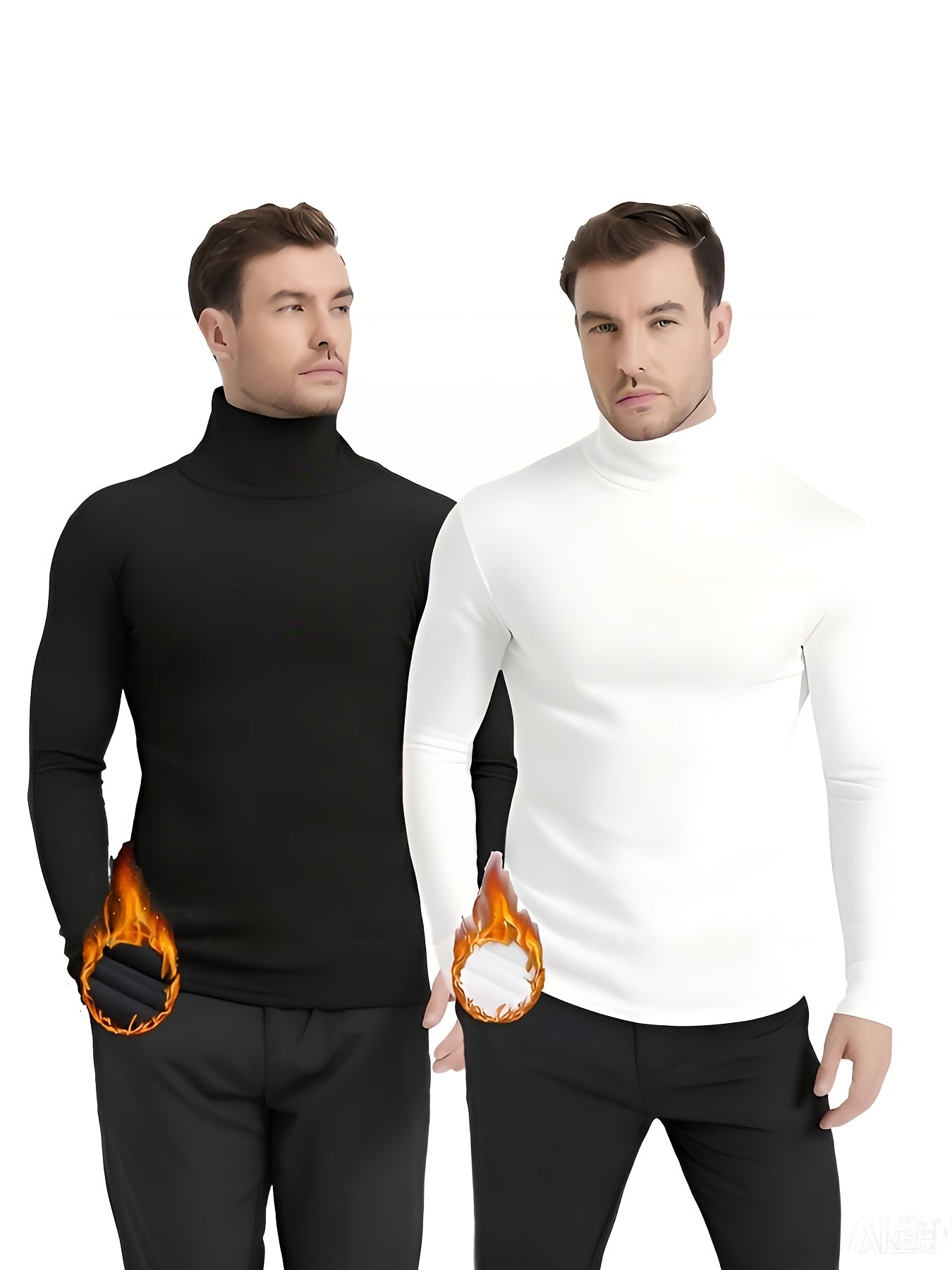 Men's Solid Color Performance Shirt - Long Sleeve – Grey / Black – view 3