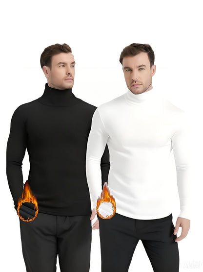 Men's Solid Color Performance Shirt - Long Sleeve – Grey / Black – view 3