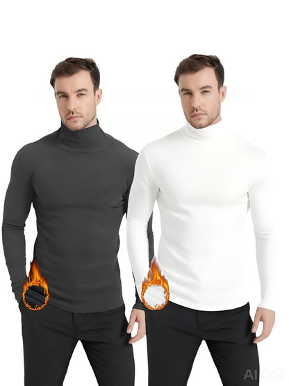 Men's Solid Color Performance Shirt - Long Sleeve – Grey / Black – view 6