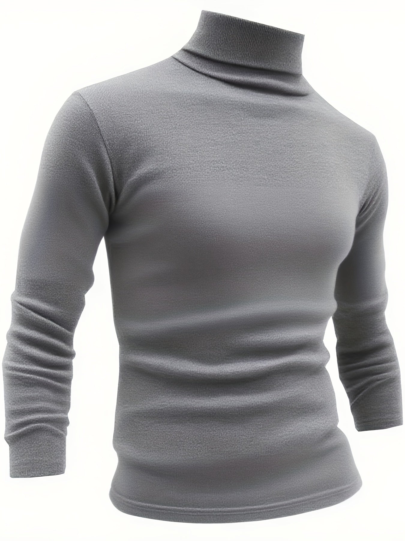 Men's Solid Color Performance Shirt - Long Sleeve – Grey / Black – view 12