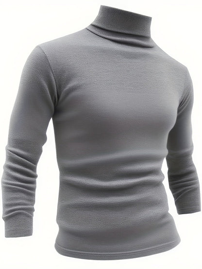 Men's Solid Color Performance Shirt - Long Sleeve – Grey / Black – Grey option – view 9