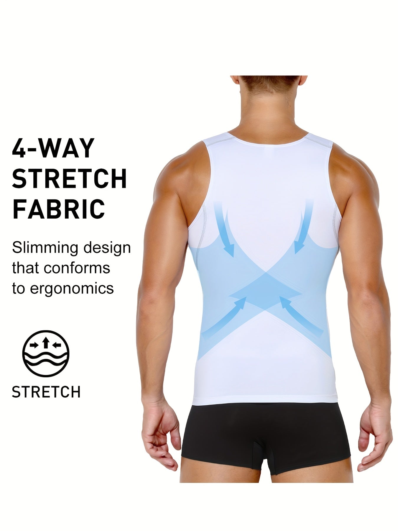Men's Solid Color Performance Shirt - Sleeveless – 10-Variant Selection – view 6