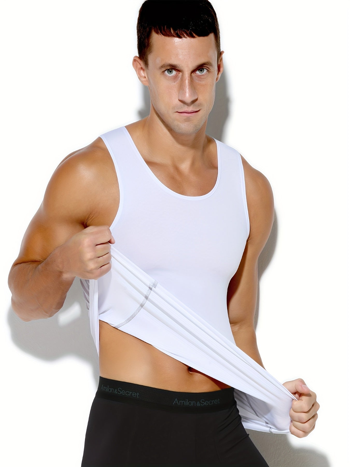 Men's Solid Color Performance Shirt - Sleeveless – 10-Variant Selection – view 11