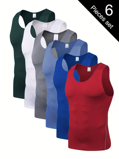 Men's Solid Color Performance Shirt - Sleeveless – 10-Variant Selection – view 14