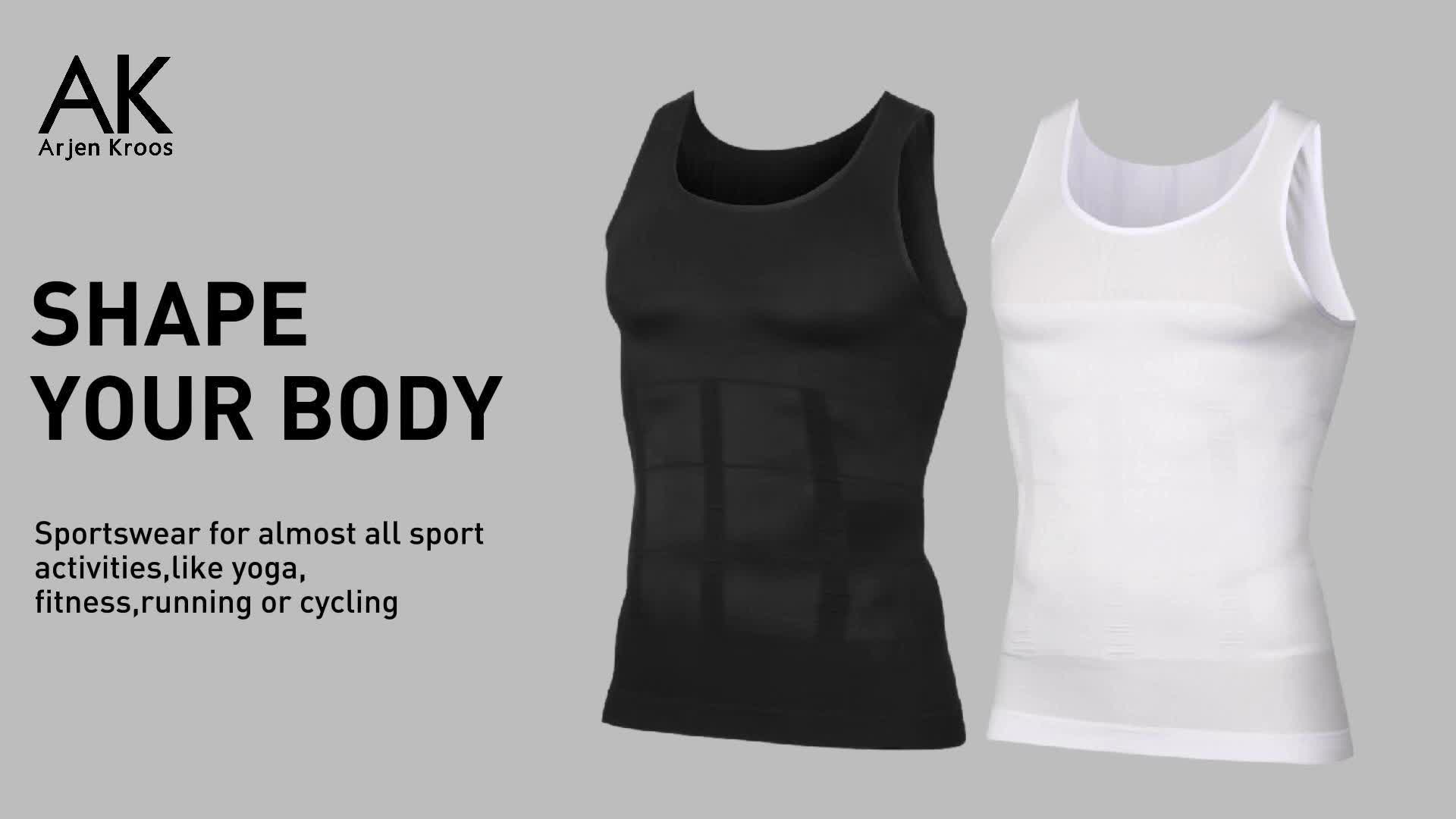 Men's Solid Color Performance Shirt - Sleeveless – Black & White – view 8