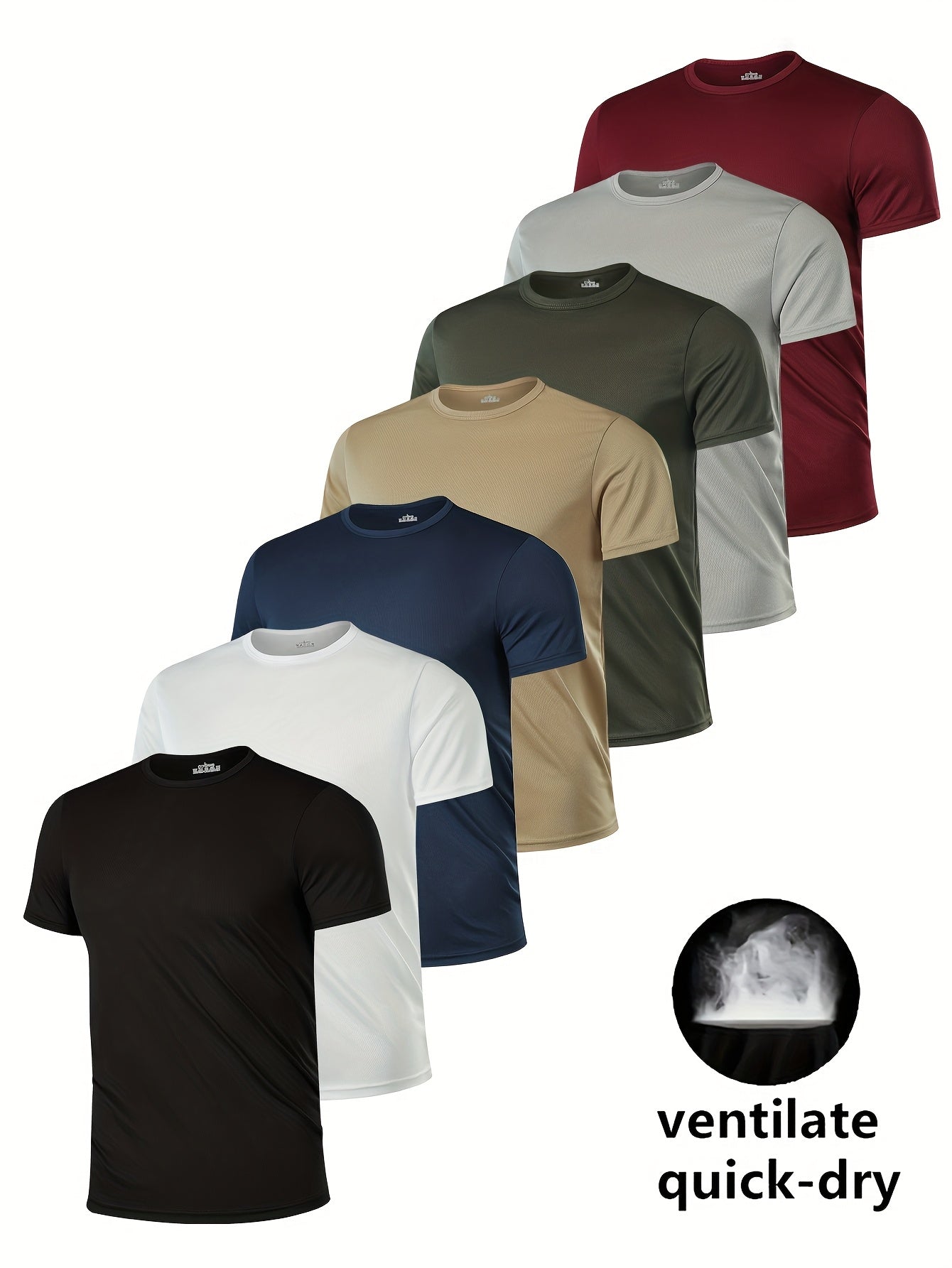 Men's Solid Color Performance T-Shirt - Crew Neck – main product image