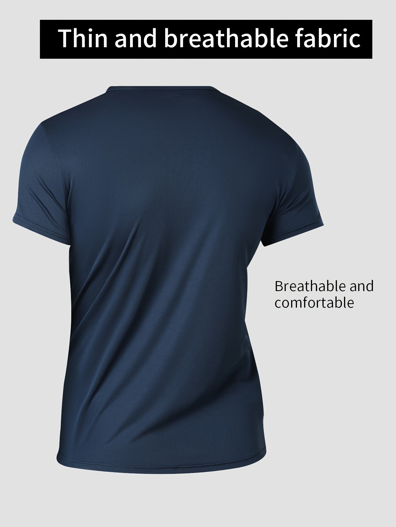 Men's Solid Color Performance T-Shirt - Crew Neck – view 4