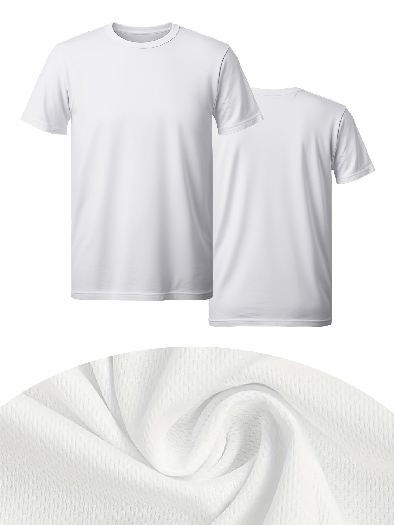 Men's Solid Color Performance T-Shirt - Crew Neck Short Sleeve – Athletic Polyester Quick – view 13