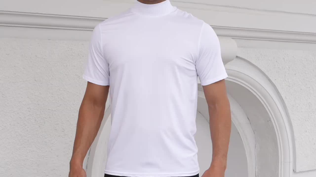 Men's Solid Color Performance T-Shirt - Crew Neck Slim Fit detail view
