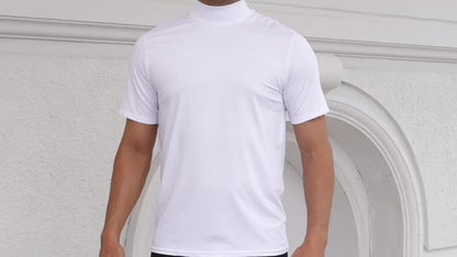 Men's Solid Color Performance T-Shirt - Crew Neck Slim Fit detail view