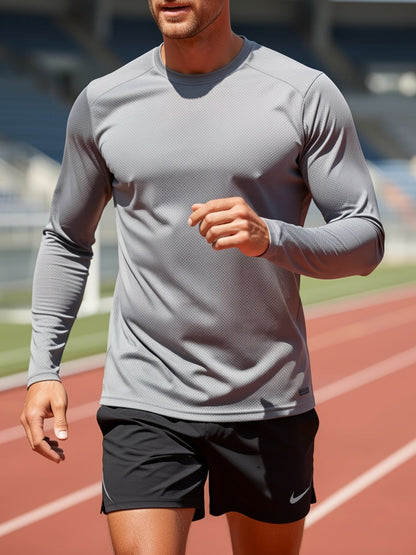 Men's Solid Color Shirt - Classic Neck Long Sleeve – Sizes S–XXXL detail view