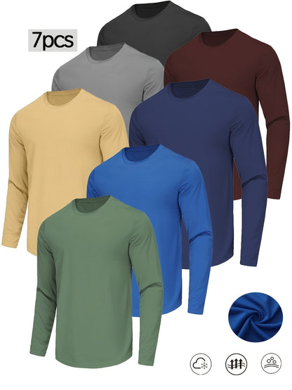 Men's Solid Color Shirt - Classic Neck Long Sleeve – Sizes S–XXXL – Khaki option – main product image