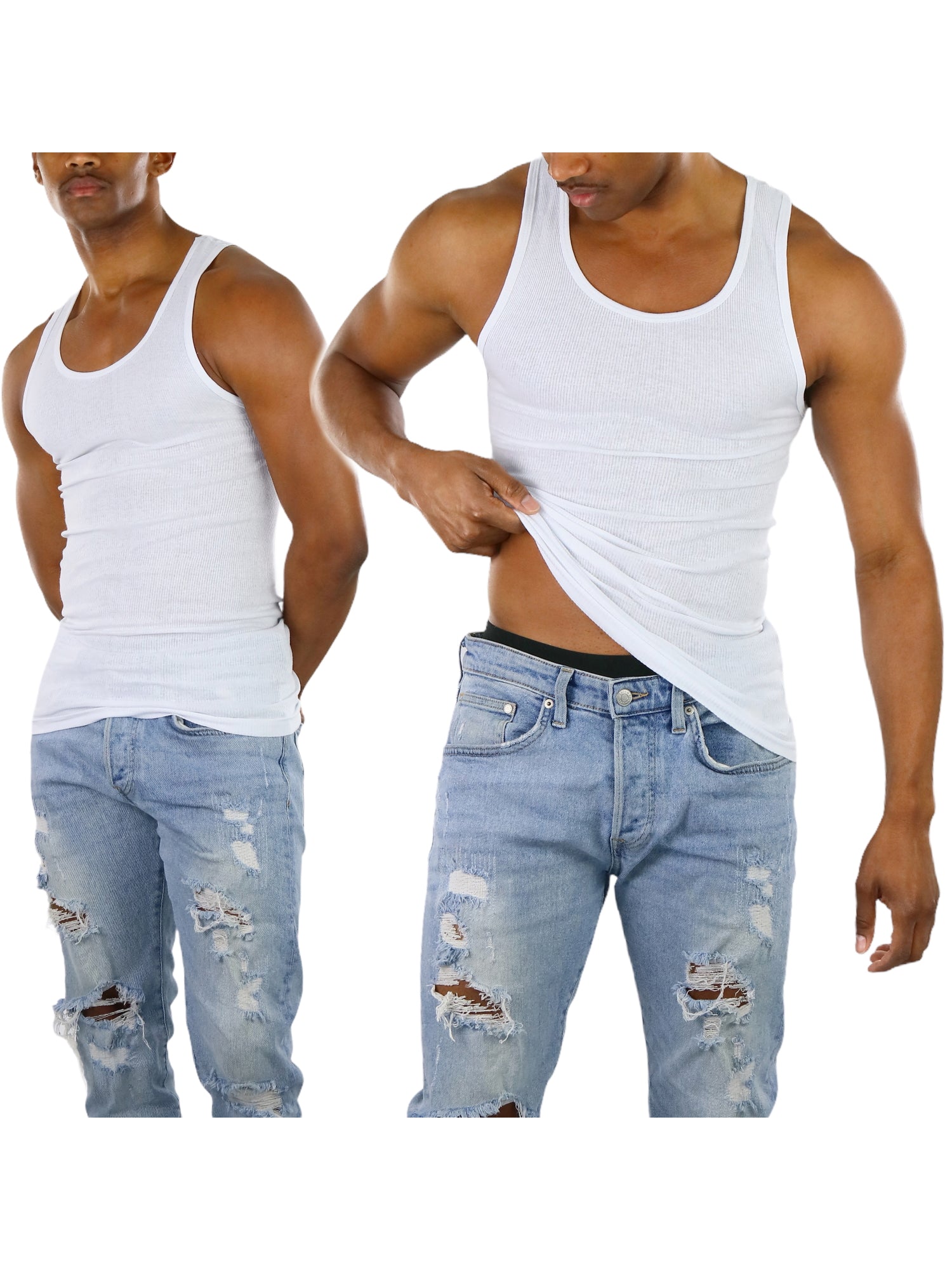 Men's Solid Color Shirt - Classic Neck Short Sleeve – 3 Pack – view 4