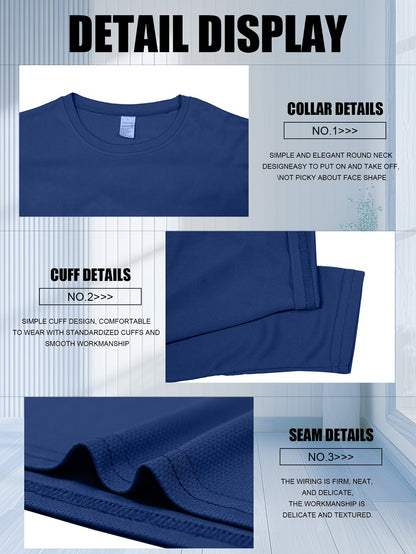 Men's Solid Color Shirt - Classic Neck Short Sleeve – Regular Fit – view 2