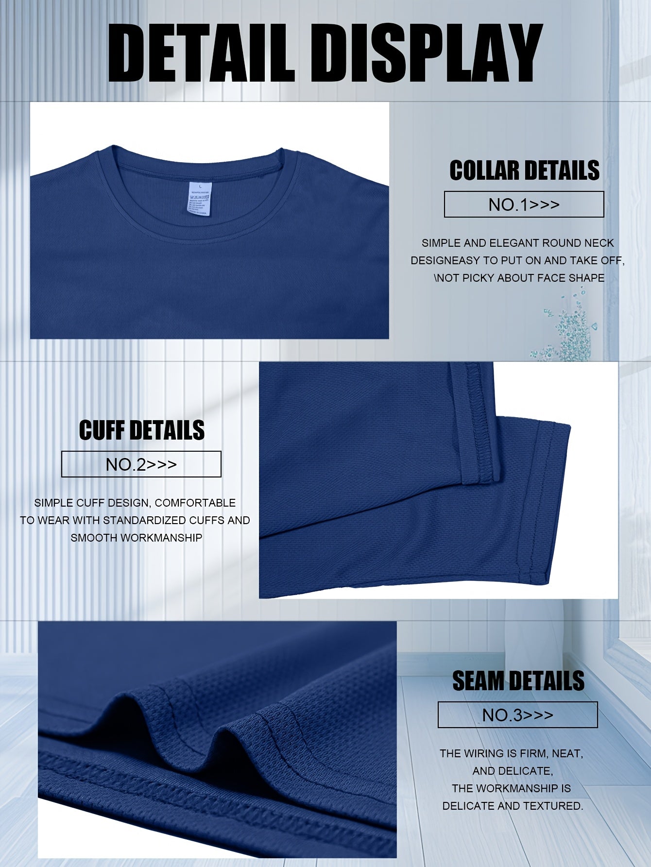 Men's Solid Color Shirt - Classic Neck Short Sleeve – Regular Fit – view 6