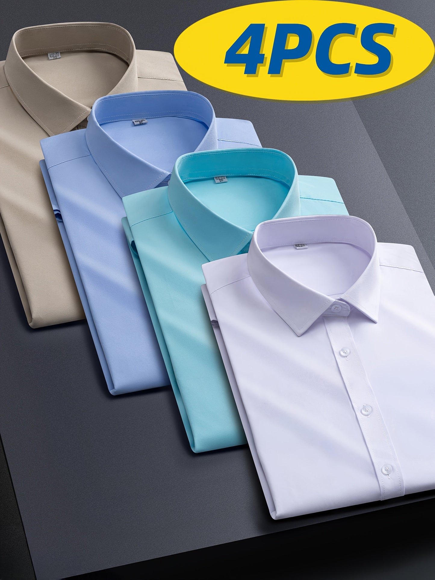 Men's Solid Color Shirt - Collared Long Sleeve – BYZ / BLFL – view 8