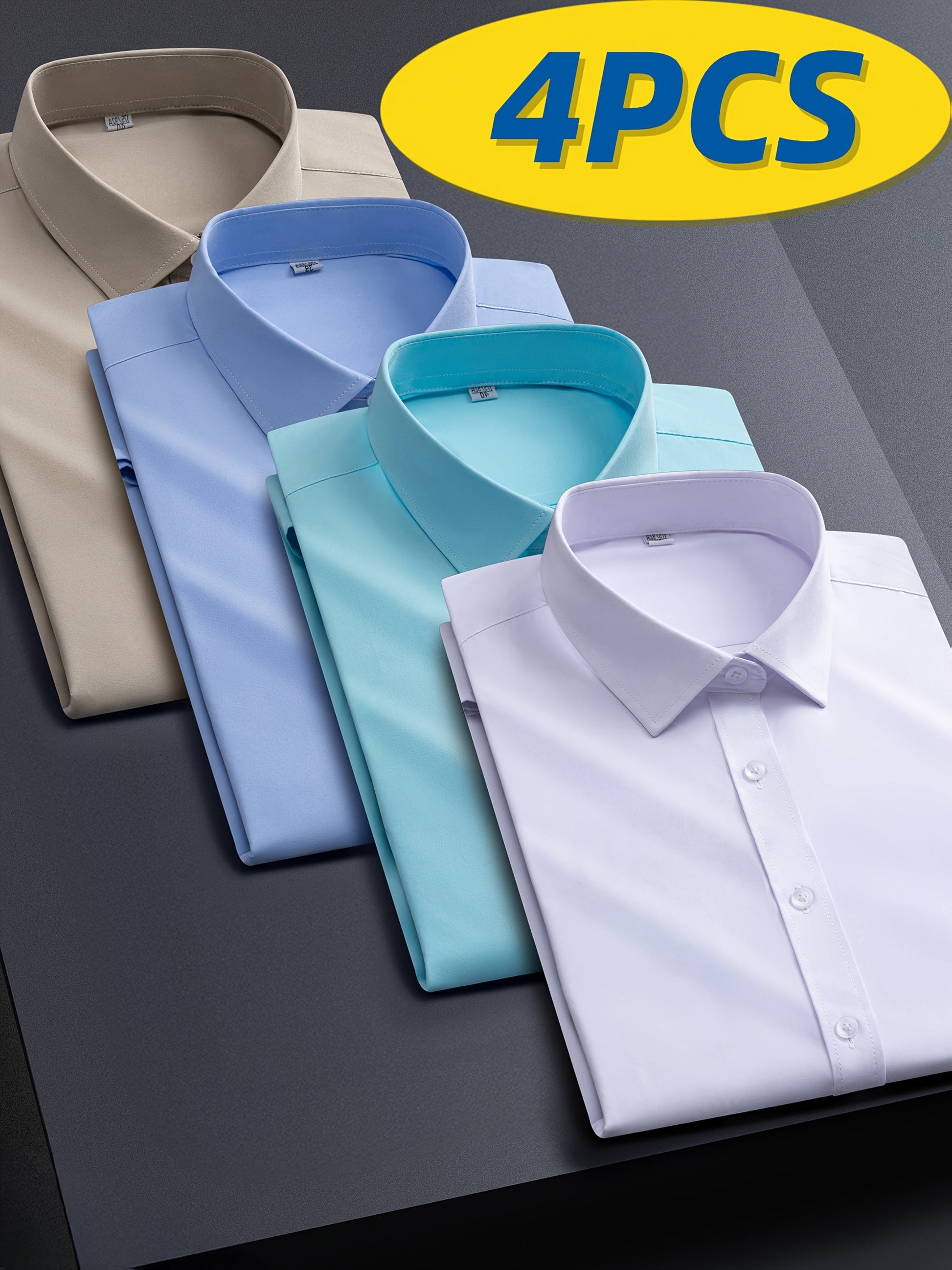 Men's Solid Color Shirt - Collared Long Sleeve – BYZ / BLFL – view 8