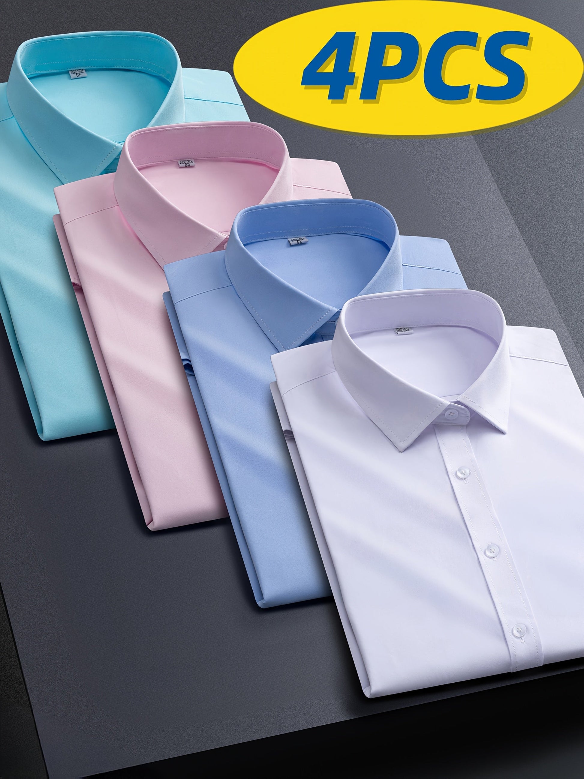 Men's Solid Color Shirt - Collared Long Sleeve – BYZ / BLFL – view 10